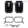 Unitgarage / ユニットガレージ Pair of aluminium Panniers Atlas 47L+41L with Subframes R & GS， Black Panniers + Black Frames | 2xAL2_BL+1528-Black-Panniers+Black-Frames