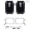 Unitgarage / ユニットガレージ Pair of aluminium Panniers Atlas 47L+41L with Subframes R & GS， Black Panniers + Silver Frames | 2xAL2_BL+1528-Black-Panniers+Silver-Frames