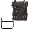 Unitgarage / ユニットガレージ Side Pannier Canvas + Subframe R18 for Straight pipe exhaust， Green/Brown | U001+3400-Green-Brown