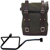Unitgarage / ユニットガレージ Side Pannier Canvas + Right Subframe Guzzi V7_850， Green/Brown | U001+2216DX-Green-Brown