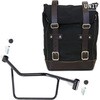 Unitgarage / ユニットガレージ Side Pannier Canvas + Right Subframe R 1200 R LC， Black/Brown | U001+2101DX-Black-Brown