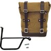 Unit Garage SIDE PANNIER CANVAS + RIGHT SUBFRAME TRIUMPH SPEED TWIN， Beige-Brown | U001-1020DX-Beige-Brown