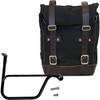 Unit Garage SIDE PANNIER CANVAS + RIGHT SUBFRAME TRIUMPH SPEED TWIN， Black-Brown | U001-1020DX-Black-Brown