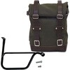 Unit Garage SIDE PANNIER CANVAS + RIGHT SUBFRAME TRIUMPH SPEED TWIN， Green-Brown | U001-1020DX-Green-Brown