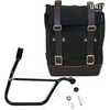 Unitgarage / ユニットガレージ Side Pannier Canvas + Right Subframe Triumph Street 900 Series (2017 until now)， Black/Brown | U001+1013DX_Black-Brown