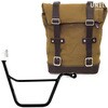Unitgarage / ユニットガレージ Side Pannier Canvas + Right Subframe Triumph T100 Bonneville (2001-2016)， Beige/Brown | U001+1005DX_Beige-Brown