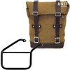 Unitgarage / ユニットガレージ Side Pannier Canvas + Right Subframe Triumph Trident 660， Beige/Brown | U001+3500DX-Beige-Brown