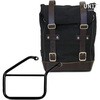 Unitgarage / ユニットガレージ Side Pannier Canvas + Right Subframe Triumph Trident 660， Black/Brown | U001+3500DX-Black-Brown