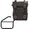 Unitgarage / ユニットガレージ Side Pannier Canvas + Right Subframe Triumph Trident 660， Green/Brown | U001+3500DX-Green-Brown