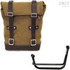 Unitgarage / ユニットガレージ Side Pannier Canvas + Left Subframe Guzzi V85 TT， Beige/Brown | U001+2251SX-Beige-Brown