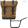 Unitgarage / ユニットガレージ Side Pannier Canvas + Left Subframe Pan America 1250， Beige/Brown | U001+3304SX-Beige-Brown