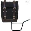 Unitgarage / ユニットガレージ Side Pannier Canvas + Left Subframe Pan America 1250， Black/Brown | U001+3304SX-Black-Brown