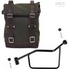 Unitgarage / ユニットガレージ Side Pannier Canvas + Left Subframe R 1200 R LC， Green/Brown | U001+2101SX-Green-Brown
