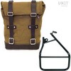 Unitgarage / ユニットガレージ Side Pannier Canvas + Left Subframe Sportster S 1250， Beige/Brown | U001+3320SX-Beige-Brown
