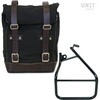 Unitgarage / ユニットガレージ Side Pannier Canvas + Left Subframe Sportster S 1250， Black/Brown | U001+3320SX-Black-Brown