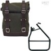 Unitgarage / ユニットガレージ Side Pannier Canvas + Left Subframe Sportster S 1250， Green/Brown | U001+3320SX-Green-Brown