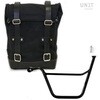 Unitgarage / ユニットガレージ Side Pannier Canvas + Left Subframe Triumph Bonneville T100 (2001-2016)， Black/Black | U001+1005SX_Black-Black