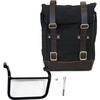 Unit Garage SIDE PANNIER CANVAS + LEFT SUBFRAME TRIUMPH SCRAMBLER 1200 XC_XE， Black-Brown | U001-1019SX-Black-Brown