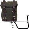 Unit Garage SIDE PANNIER CANVAS + LEFT SUBFRAME TRIUMPH SPEED TWIN， Green-Brown | U001-1020SX-Green-Brown