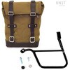 Unitgarage / ユニットガレージ Side Pannier Canvas + Left Subframe Triumph Street 900 Series (2017 until now)， Beige/Brown | U001+1013SX_Beige-Brown