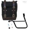 Unitgarage / ユニットガレージ Side Pannier Canvas + Left Subframe Triumph Street 900 Series (2017 until now)， Black/Brown | U001+1013SX_Black-Brown