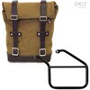Unitgarage / ユニットガレージ Side Pannier Canvas + Left Subframe Triumph Trident 660， Beige/Brown | U001+3500SX-Beige-Brown