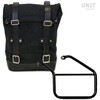Unitgarage / ユニットガレージ Side Pannier Canvas + Left Subframe Triumph Trident 660， Black/Black | U001+3500SX-Black-Black