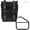 Unitgarage / ユニットガレージ Side Pannier Canvas + Left Subframe Triumph Trident 660， Black/Brown | U001+3500SX-Black-Brown