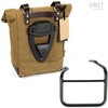 U001+1009SX_Beige-Brown �T�C�h�p�j�A�P�[�X Canvas +Left frame for Ducati Scrambler 1100 with double exhaust on the right | U001-1009SX UnitGarage (���j�b�g�K���[�W) 64924827