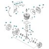 529716601 ゼノア エンジン刈払機 BKZ275 部品 ショートブロック ゼノア 65189524
