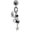PHONE CHARMS WITH ADHESIVE HOOK HEARTS & STARS