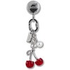 PHONE CHARMS WITH ADHESIVE HOOK RED CHERRY