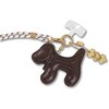 UNIVERSAL PHONE CROSSBODY STRAP WITH PLUSH ANIMAL CHOCOLATE DOG