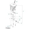 503414101 ゼノア エンジンチェーンソー GZ381 部品 シリンダーピストン ゼノア 65302565