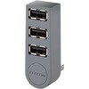 U2H-TZ325BGY/EC USBハブ USB2.0 3ポート バスパワー 直挿し 回転コネクタ ケーブルなし 省スペース スイングコネクタ コンパクト エレコム 65407388