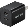 USB Type-C コンセント 充電器 PD 20W TypeC×2 折りたたみプラグ 軽量 エレコム