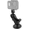 GoProマウント&ラウンドベースセット(標準アーム)  1インチボール ラムマウント