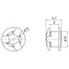 EA527CA-11 ワンプッシュリベット(パンロック/10個)Φ6.0mm/10mm EA527CAシリーズ エスコ 65657657