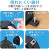 TT-U01-0820BK 電源タップ タワー型 2m 2P 8個口 USB付 (コンセント×8 USB A×5) ほこり防止シャッター 雷ガード エレコム 65770478