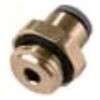 エア継手 コネクタA：M5 コネクタB：プッシュイン6 mm チューブねじ込み 1袋 10個入 Legris(レグリ)