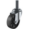 ねじ込み式 ST型自在車(ダブルベアリング)(黒ナイロン車輪) ユーエイキャスター