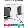 ECLD-CL1G20BK USB Type-C 有線LAN変換ケーブル 1Gbps対応 ドライバ不要 Gigabit イーサネット 安定通信 エレコム 66294658