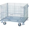 TNP5NSH ネットパレット(三価クロメートメッキタイプ・ハンドルキャスター付) TRUSCO 66323716