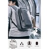 BM-MNLBP04DGY リュック ビジネスリュック 14L 撥水 多収納 PC14インチ対応 通勤 旅行 コンパクト バックパック MNL エレコム 66507580