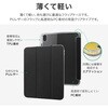 MP-MITM22CF02BK iPad 11inch (A16)/ iPad 10.9inch (第10世代) 背面クリアフラップケース ブラック 軽量 薄型 スタンド機能 タッチペンホルダー オートスリープ機能 MSソリューションズ 66770317