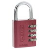 Abus 安全用南京錠 パドロック アルミ、スチール 赤 ABUS