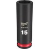 SHOCKWAVE IMPACT DUTY ディープインパクトソケット 3/8インチ(9.5mm)角 15mm ミルウォーキーツール