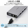 DST-101BPSV ドッキングステーション 10in1 【USB-A×3 Type-C HDMI VGA LAN SD microSD 3.5mm端子】 PD充電 90W 外部2画面同時出力(複製) エレコム 68514367