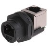 RJ45 モジュラーコネクタ メス RJ45コネクタ パネルマウント Cat5e AMPHENOL