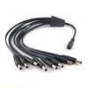 DCジャック 2.1mmから8分配DCプラグ2.1mmへの変換ケーブル(5A 40cm) GB[制御機器]